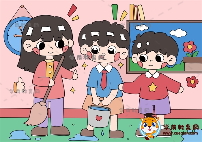 小学生爱劳动儿童画创意模板，小朋友感兴趣的五一劳动节儿童画