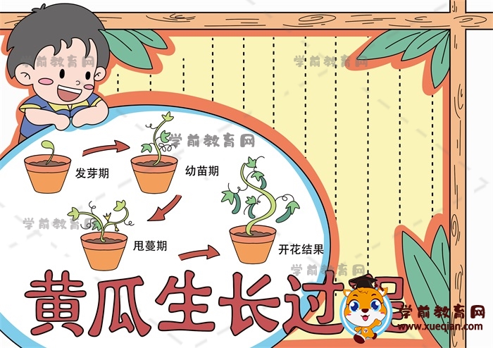 黄瓜种植方法简笔画图片