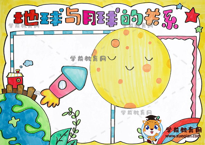 地球与月球的关系手抄报