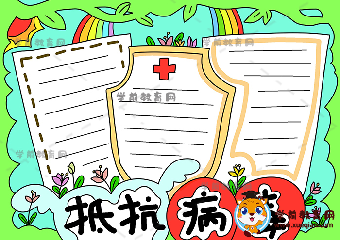 抵抗病毒手抄报的创意画法，关于抵抗病毒手抄报的文字内容
