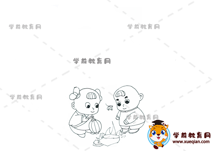 夜书所见诗配画