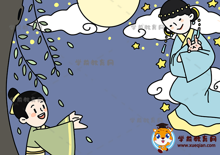 古朗月行诗配画