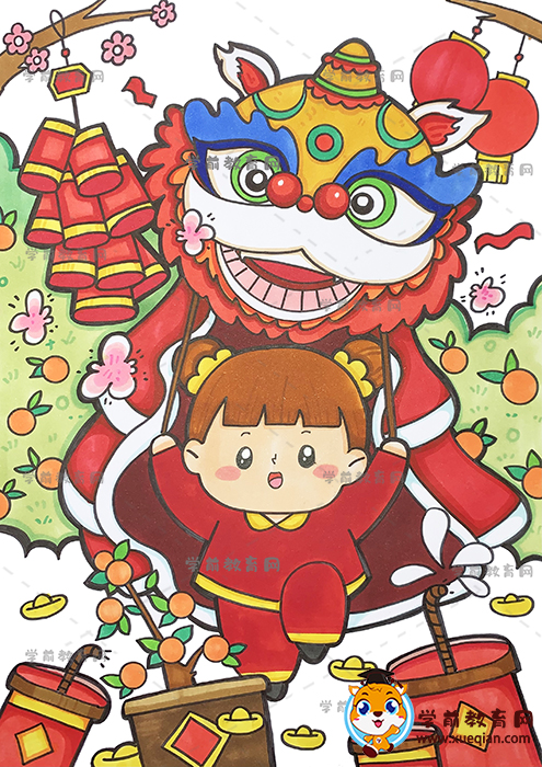 新年儿童画