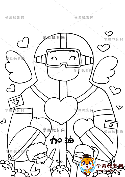 抗击疫情儿童画