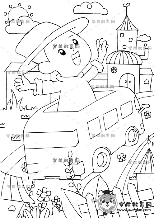乡村巨变儿童画