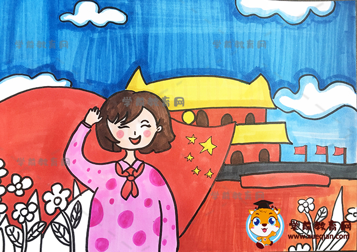 庆祝国庆节儿童画