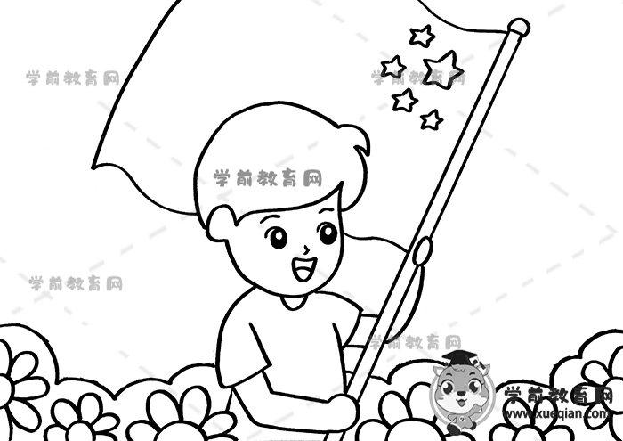 热爱祖国儿童画