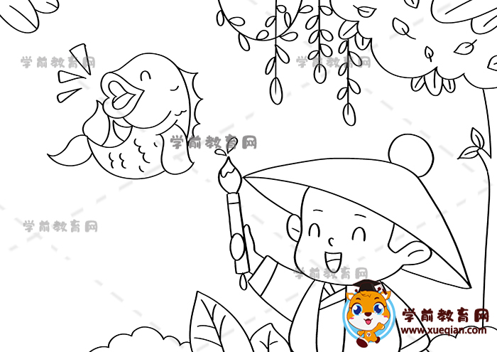 神笔马良神笔马良儿童画