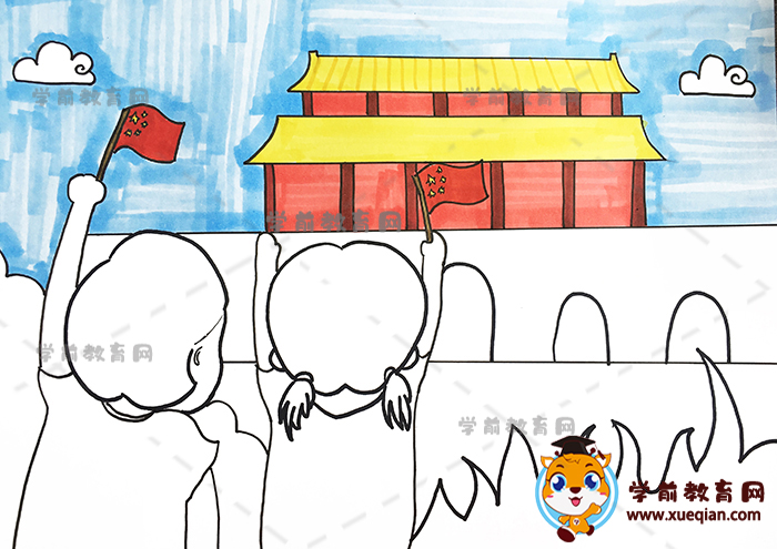 我爱祖国儿童画