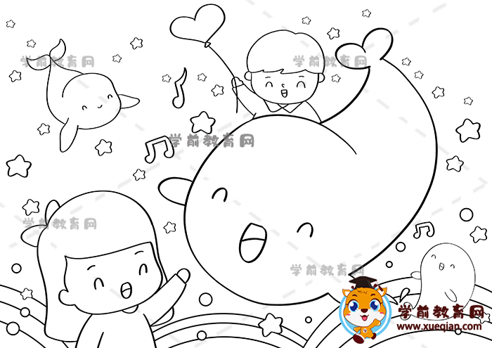 我和江豚做朋友绘画