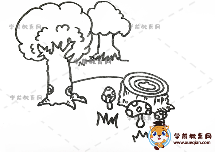 原始森林儿童画