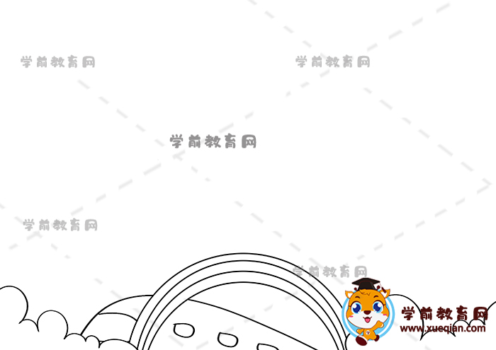 2035年的家乡儿童画