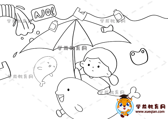 保护江豚儿童画