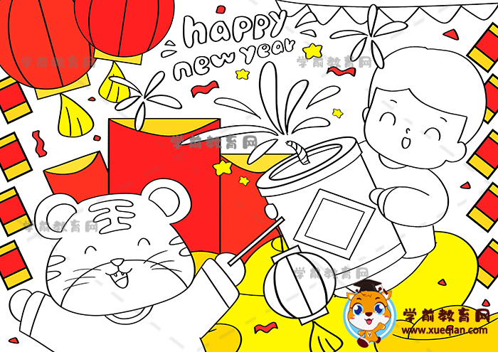 春节儿童画
