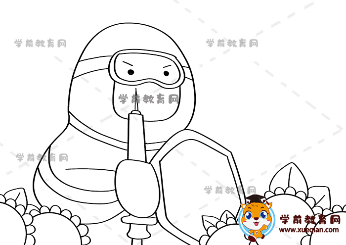 防疫儿童画