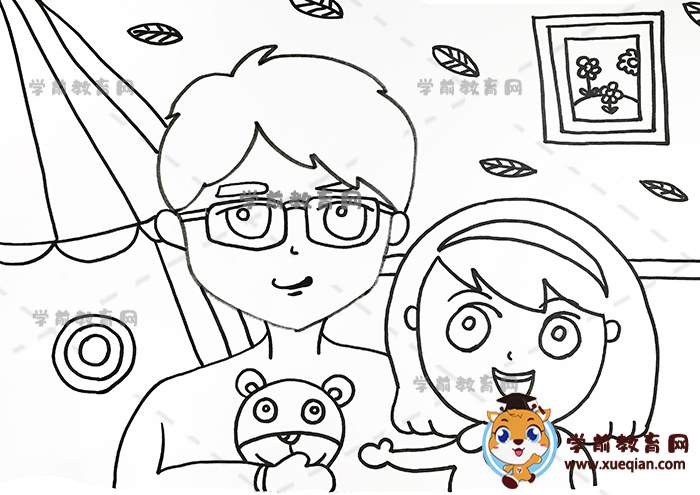 父亲节儿童画