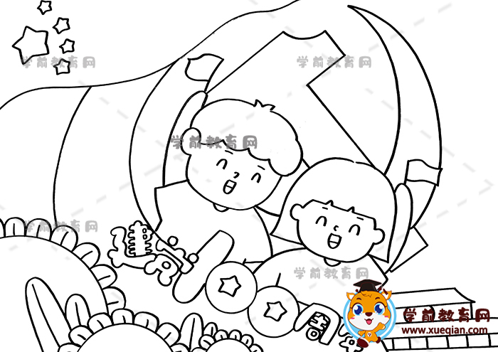 建党100周年绘画