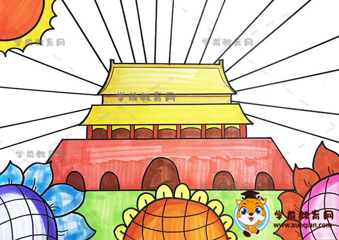 国庆节儿童画