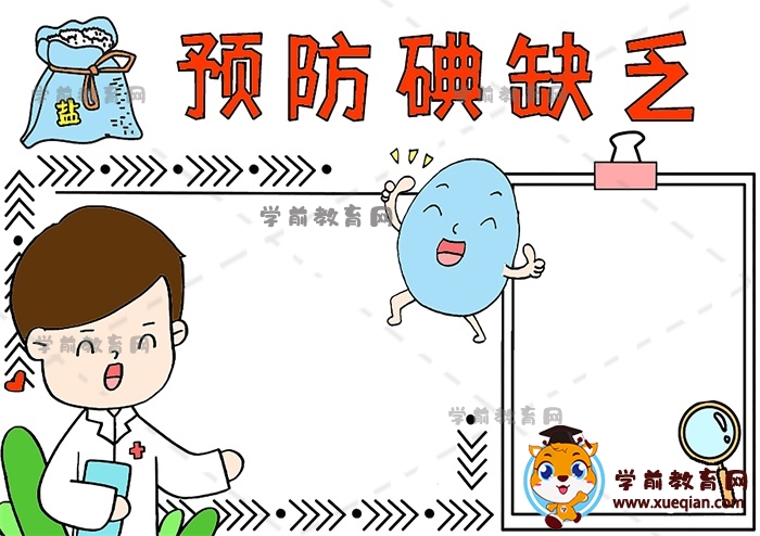 预防碘缺乏手抄报